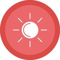 Sun Glyph Due Circle Icon Design vector