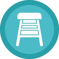Bar Stool Line Shadow Circle Icon Design vector