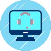 Computer Flat Circle Icon Design vector