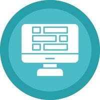 Dashboard Glyph Due Circle Icon Design vector