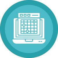 Heatmap Glyph Due Circle Icon Design vector