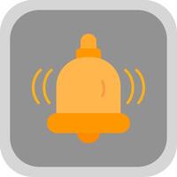 School Bell Flat round corner Icon Design vector