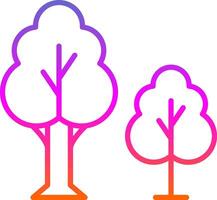 Trees Line Gradient Icon Design vector