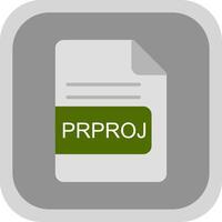 PRPROJ File Format Flat round corner Icon Design vector