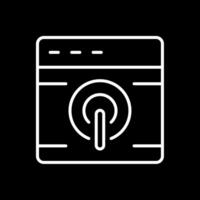 Browser Line Inverted Icon Design vector