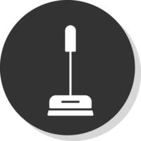 Cleaner Glyph Shadow Circle Icon Design vector