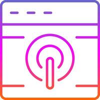 Browser Line Gradient Icon Design vector