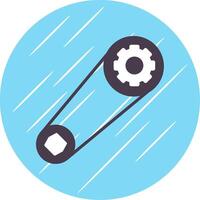 Belt Flat Circle Icon Design vector