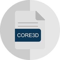 core3d archivo formato plano escala icono diseño vector