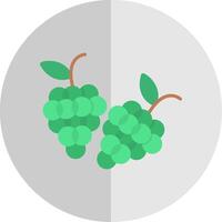 Grapes Flat Scale Icon Design vector