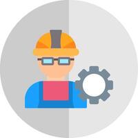 Engineer Flat Scale Icon Design vector