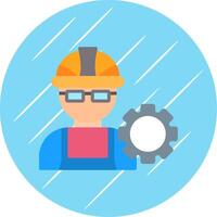 Engineer Flat Circle Icon Design vector