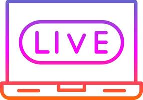 Laptop Line Gradient Icon Design vector