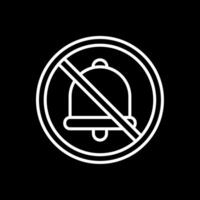 Prohibited Sign Line Inverted Icon Design vector