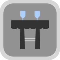 Table Flat round corner Icon Design vector