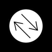 Swap Glyph Inverted Icon Design vector
