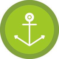 Anchor Glyph Due Circle Icon Design vector