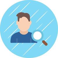 Auditor Flat Circle Icon Design vector