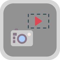 Camera Flat round corner Icon Design vector