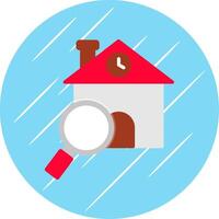 encontrar hogar plano circulo icono diseño vector