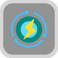 Renewable Energy Flat round corner Icon Design vector