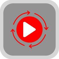 Rotation Flat round corner Icon Design vector