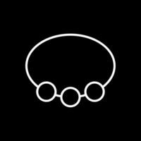 Bangle Line Inverted Icon Design vector