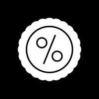 Discount Glyph Inverted Icon Design vector