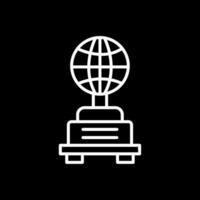 Globe Line Inverted Icon Design vector