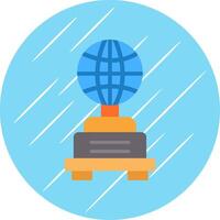 Globe Flat Circle Icon Design vector