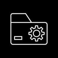 Folder Management Line Inverted Icon Design vector