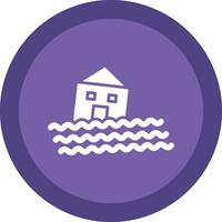 casa línea sombra circulo icono diseño vector