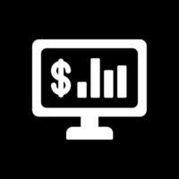 Stock Market Glyph Inverted Icon Design vector