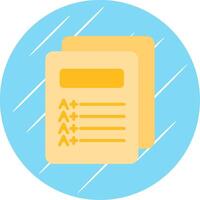 Report Card Flat Circle Icon Design vector