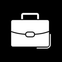 Bag Glyph Inverted Icon Design vector