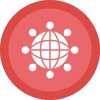 Internet Glyph Due Circle Icon Design vector