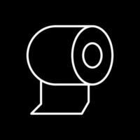 Toilet Paper Line Inverted Icon Design vector