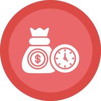 Time Glyph Due Circle Icon Design vector