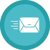 Envelope Glyph Due Circle Icon Design vector