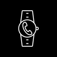 Incoming Call Line Inverted Icon Design vector