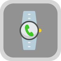 Incoming Call Flat round corner Icon Design vector