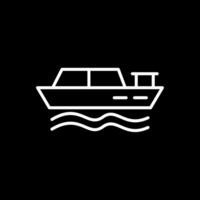 Pedal Boat Line Inverted Icon Design vector