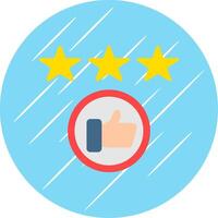 Rating Flat Circle Icon Design vector