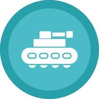 tanque glifo debido circulo icono diseño vector