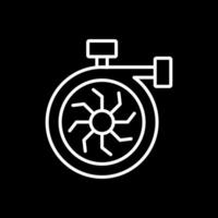 Turbo Engine Line Inverted Icon Design vector