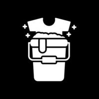 Bucket Glyph Inverted Icon Design vector