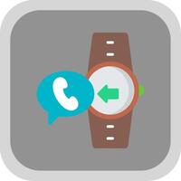 Incoming Call Flat round corner Icon Design vector