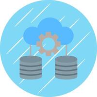 Data Storage Flat Circle Icon Design vector