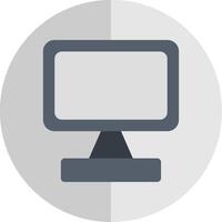 Monitor Screen Flat Scale Icon Design vector
