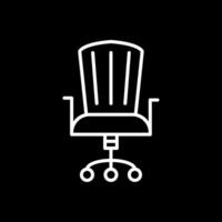 Office Chair Line Inverted Icon Design vector